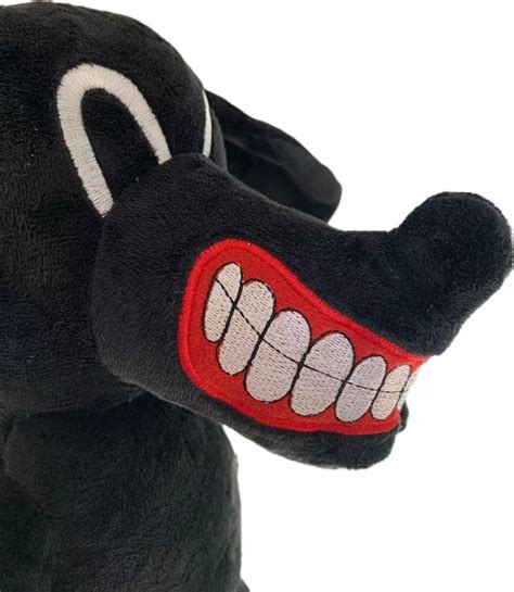 Black Cartoon Dog Plush Toy Trevor Henderson Monster plush | Etsy