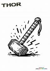 Thors hammer  Coloring Pages For Kids sketch template