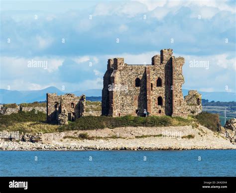 Piel Castle on Piel Island from Walney, Cumbria, UK Stock Photo - Alamy