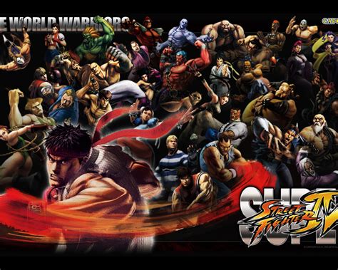 Super Street Fighter 4 game characters group photo Preview | 10wallpaper.com