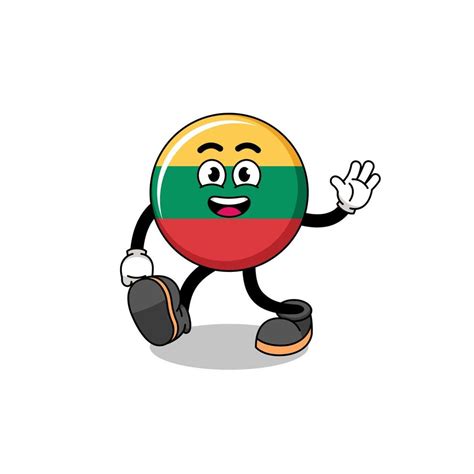 lithuania flag cartoon walking 19135083 Vector Art at Vecteezy