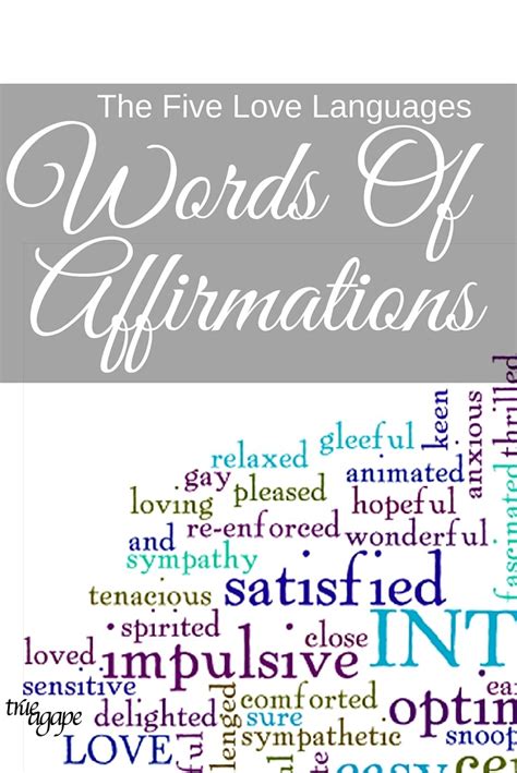 Five Love Langauge Words Of Affirmations