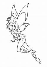 Coloring Page fairy With wink  Free Printables Img 31607 sketch template