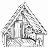 Premium Vector  Hand Drawn Outline Illustration Cute Of attic Room For sketch template