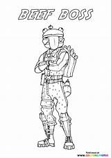 Beef Boss  Fortnite Coloring Pages For Kids sketch template