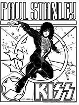 Kiss Rock Band Coloring Pages Sketch Page sketch template