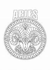 Adult Coloring Page Zodiac Aries  Etsy sketch template