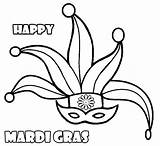 Happy Mardi Gras With Mask coloring Page  Download Print Or Color sketch template