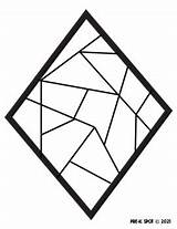 Rhombus Coloring Pages By Pre K Spot  TPT sketch template