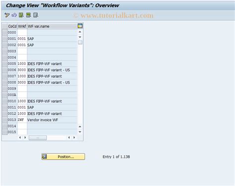 OBWJ SAP Tcode : C FI Table T001 Maintenance (WFVAR) Transaction Code