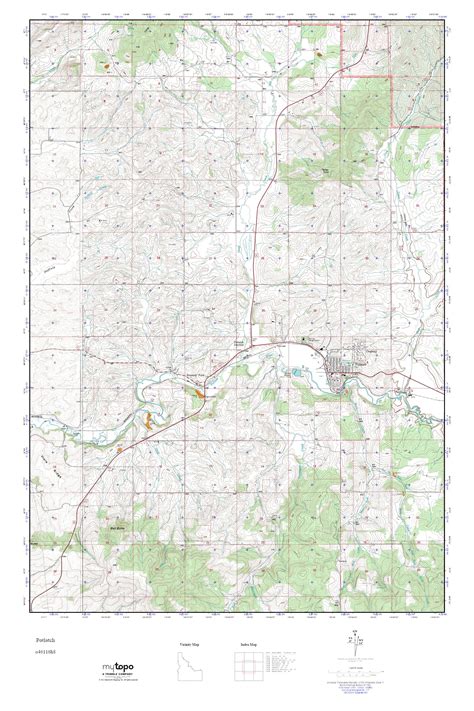 MyTopo Potlatch, Idaho USGS Quad Topo Map