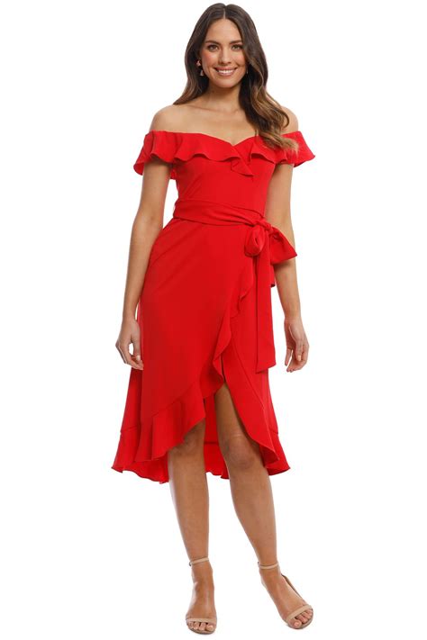 Elle Dress in Bright Red by Jay Godfrey for Hire | GlamCorner