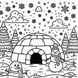 10 Coloring Pages Of Igloos  Free For Kids ColorFunart sketch template