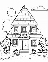 Printable Coloring Pages Unleash Your Creativity With House Designs sketch template