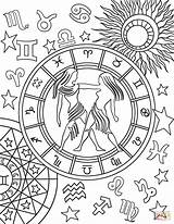 Zodiac Signs Coloring Pages sketch template
