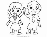 Student Coloring Page For Kids  Free Back To School Printable sketch template