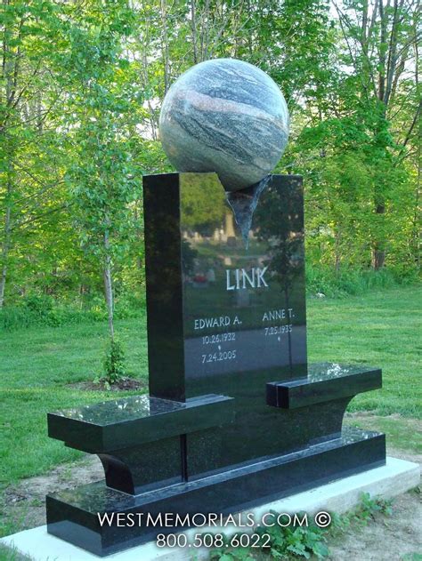 Link Carved Glove Bench Headstone in Granite | Headstones, Cemetery ...