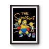 Lisa And Bart Simpsons Go Daddy Go Support For Boxing Premium Matte Poster - posterpict.com
