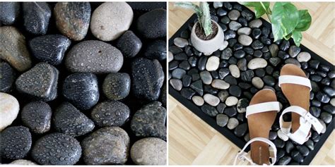 How to Make a River Stone Bath Mat For Your Shower - Easy DIY Stone ...