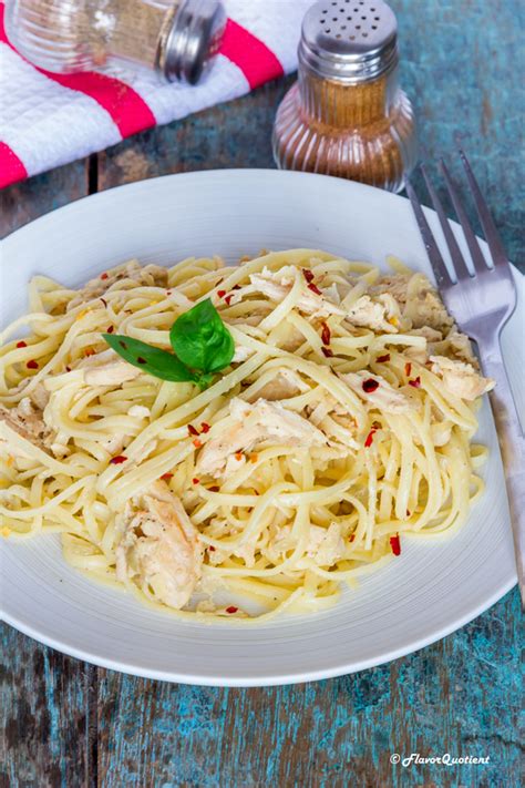 Linguine with Creamy Chicken Carbonara - Flavor Quotient