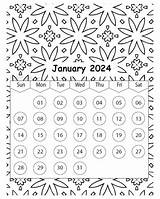 Free Printable Coloring Calendar 2024 sketch template