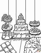 Zentangle Table With Desserts coloring Page  Free Printable Coloring Pages sketch template