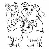 Cute Goat Family Coloring Page  Pagescom sketch template