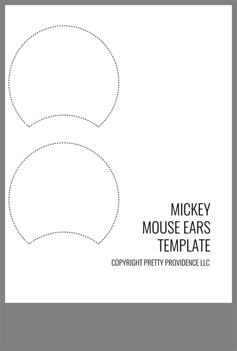 Printable Diy Disney Ears Template