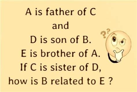 B is E's sister in law Mind Tricks Riddles, Funny Mind Tricks, Funny Brain Teasers, Brain ...