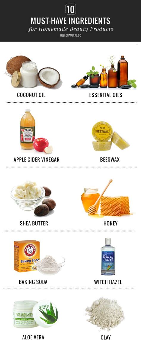 10 Must-Have Ingredients for Homemade Beauty Products | HelloNatural.co | Homemade beauty ...