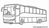 Tour Bus Coloring Page sketch template