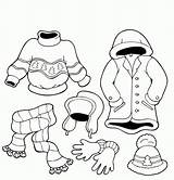 Free Winter Clothes Image coloring Page  Download Print Or Color sketch template