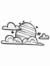 Sky Coloring Page · Creative Fabrica sketch template