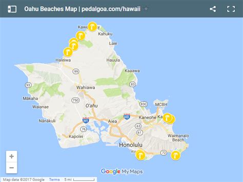 North Shore Beaches: map + list :: Best beaches on the North Shore :: oahu hawaii