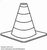Safety Cone Coloring Page Pages sketch template