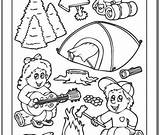 Camping Lantern Coloring Page sketch template