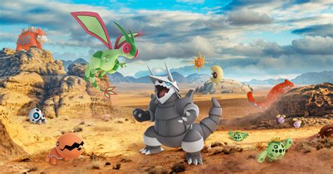 Download Flygon And Pokemon In Desert Wallpaper | Wallpapers.com