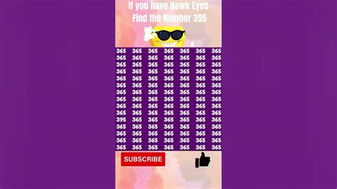 Hawk Eyes Challenge: Find the Number 395! #shorts - YouTube