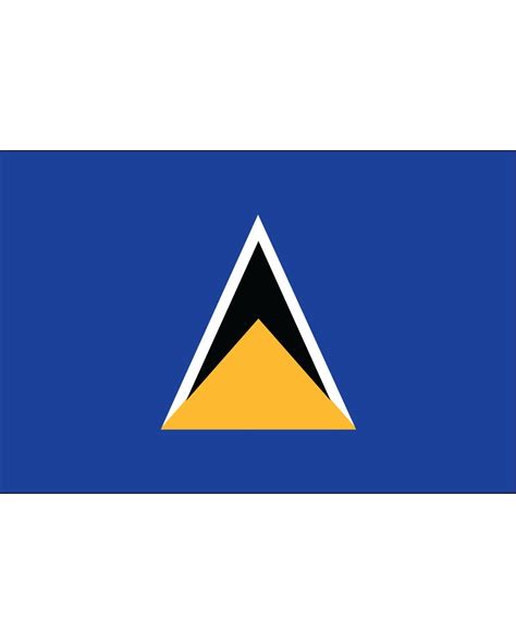 St. Lucia Flag 3ft. x 5ft. E-poly for Outdoor Use.