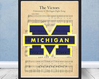 University of Michigan Victors Fight Song - Etsy