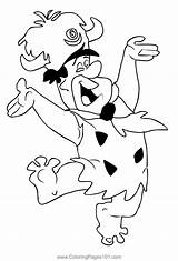 Fred Flintstone 2 Coloring Page For Kids  Free sketch template