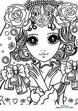 Girl 15 coloring Page For Adults  Coloring Pages Kids sketch template