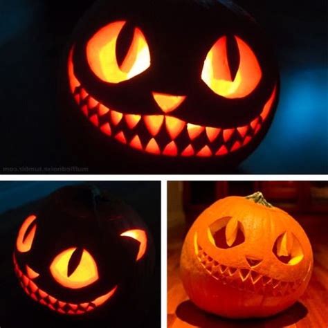 the-cheshire-cat-from-alice-in-wonderland-easy-pumpkin-carving-photo-collage-lit-up-by-candles ...