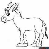 Donkey Coloring Page  Easy Drawing Guides sketch template