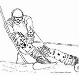 Ski Coloring Pages Snow Color Sports Printable  sketch template