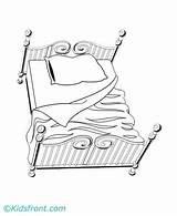 Bed Coloring Sheet sketch template