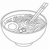 Premium Vector  Noodle With Eggs coloring Page For Kids Food Black And sketch template