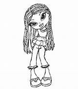 Bratz Dolls Coloring Pages  Home sketch template