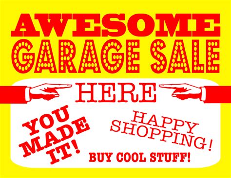 DIY Printable Awesome Garage Sale Signs