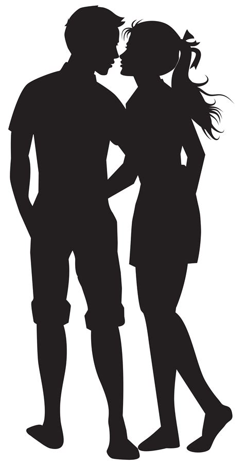 Silueta De Parejas Dibujos Silhouette Stencil Couple Silhouette My | The Best Porn Website